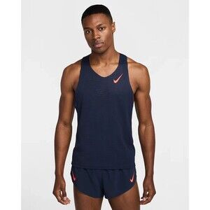 Nike AeroSwift Dri-FIT ADV Running Singlet FN4231-451 Blue Men's Large NEW